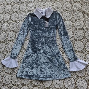 dELiA*s Dolls Kill Witch Way Out Velvet Dress - Blue